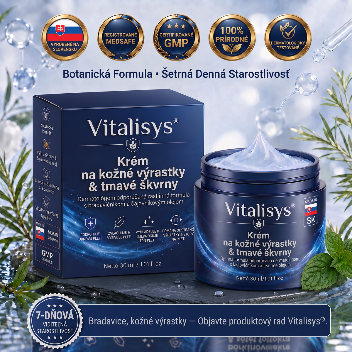 👩‍⚕️🎁Vitalisys® 𝟕-dňový krém na odstránenie kožných výrastkov a škvŕn (bezbolestná formula – bez jaziev) 🎀